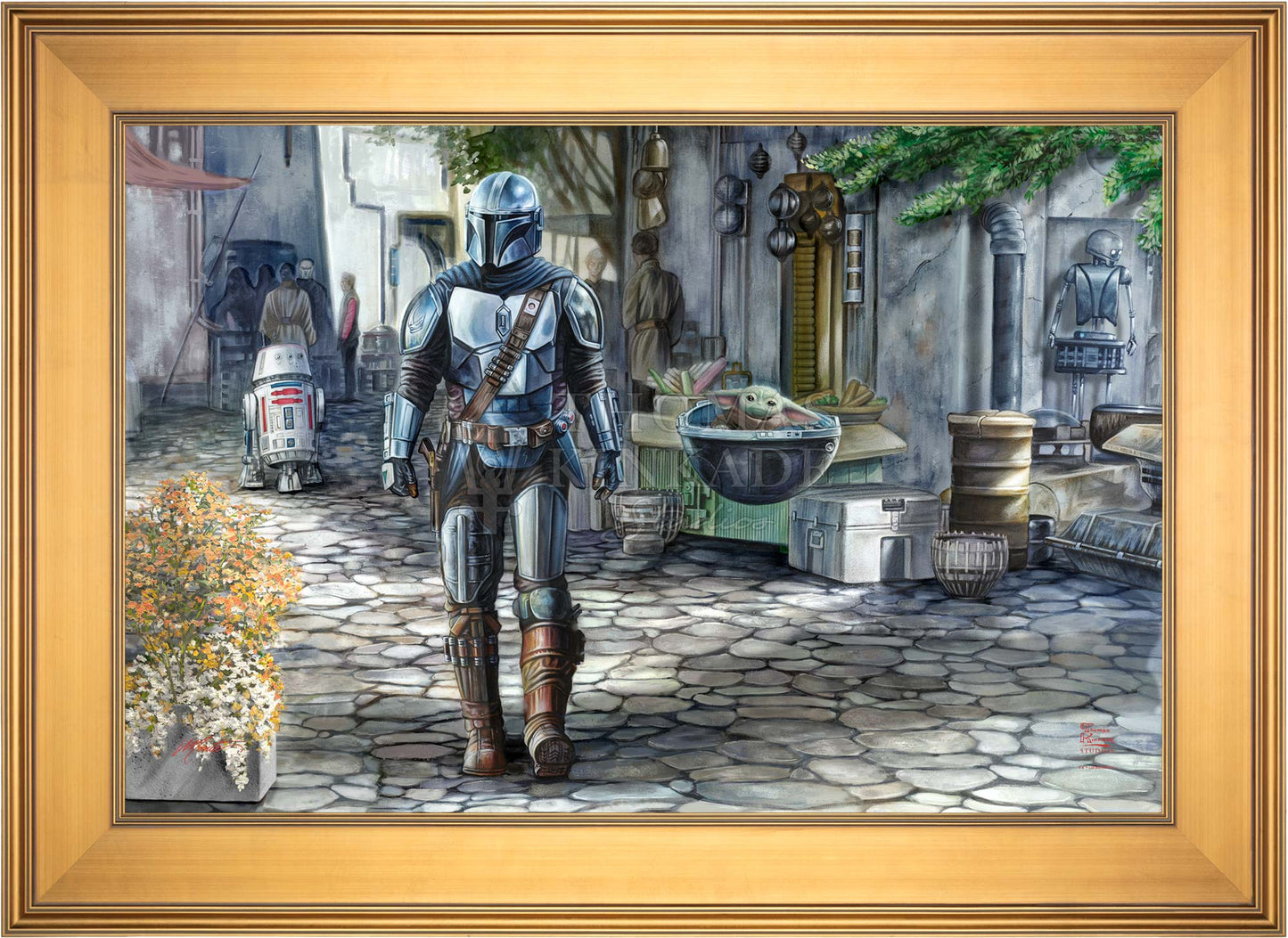 The Mandalorian™ - A Welcome Sight - Framed Limited Edition Canvas (SN - Standard Number) - 27.5" x 36.5"