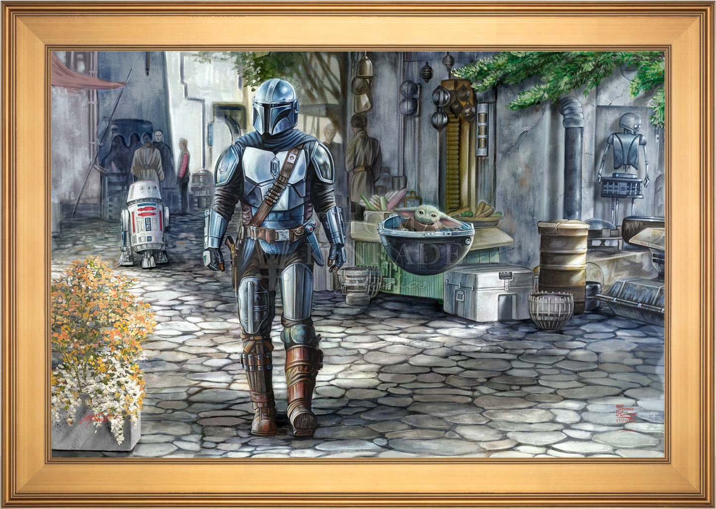 The Mandalorian™ - A Welcome Sight - Framed Limited Edition Canvas (SN - Standard Number) - 27.5" x 36.5"