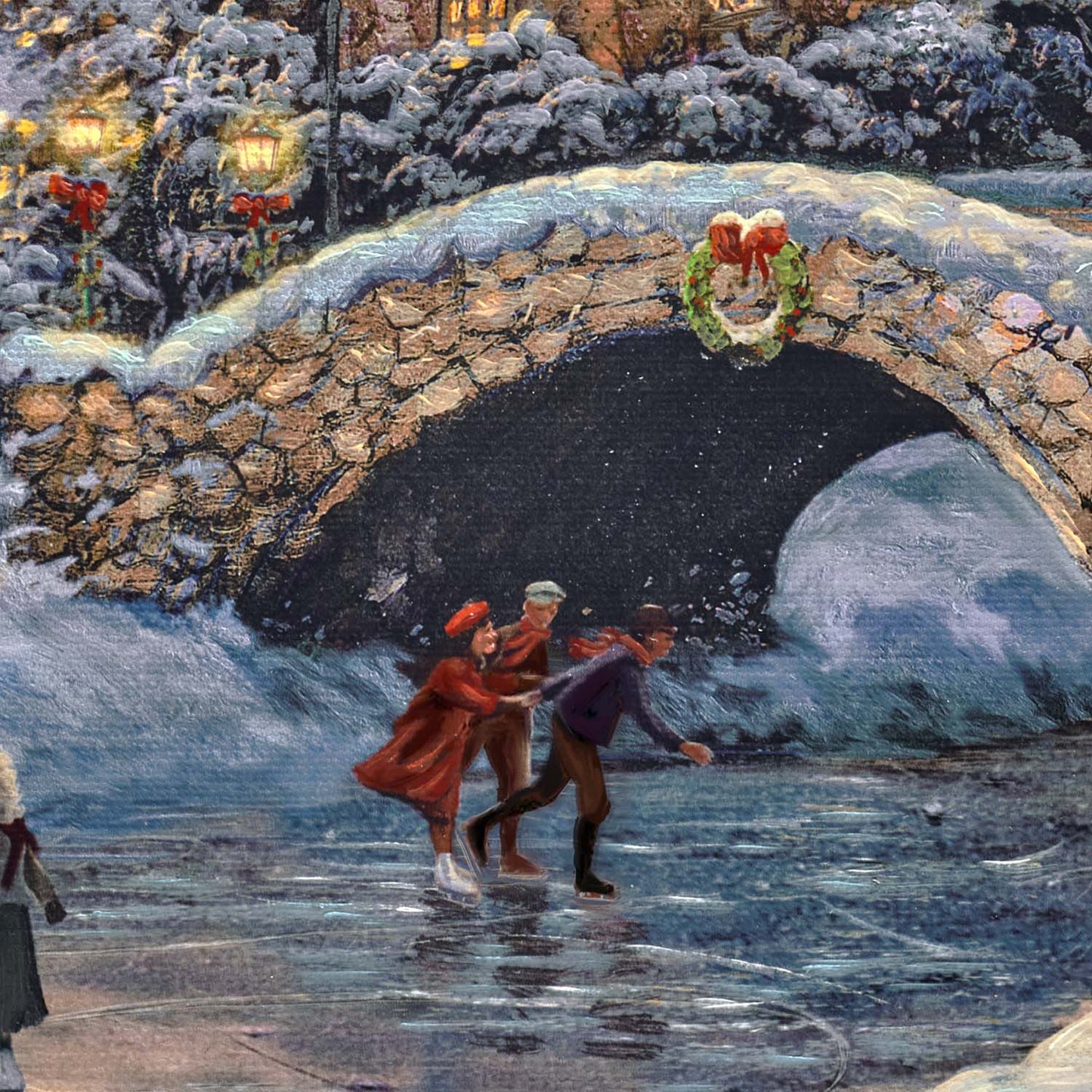 Christmas at Lamplight Village - Framed Limited Edition Canvas (SN - Standard Numbered)