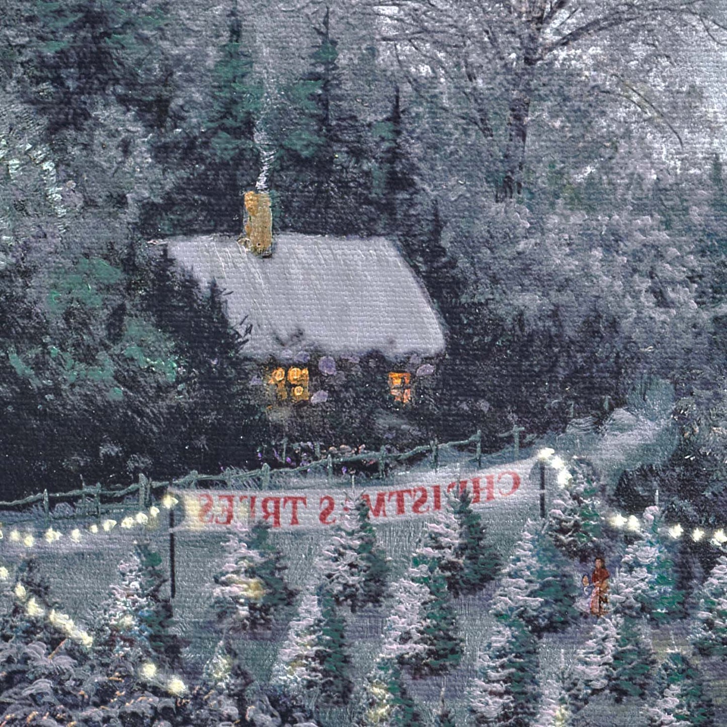 Christmas at Lamplight Village - Framed Limited Edition Canvas (SN - Standard Numbered)