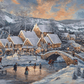 Christmas at Lamplight Village - Framed Limited Edition Canvas (SN - Standard Numbered)
