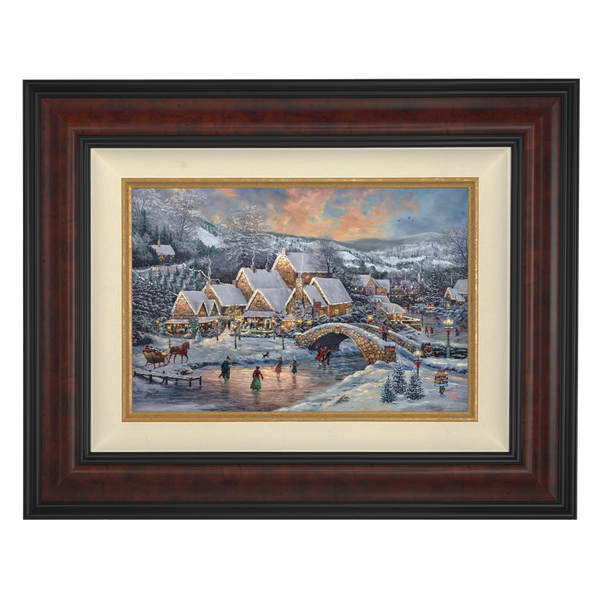 Christmas at Lamplight Village - Framed Limited Edition Canvas (SN - Standard Numbered)