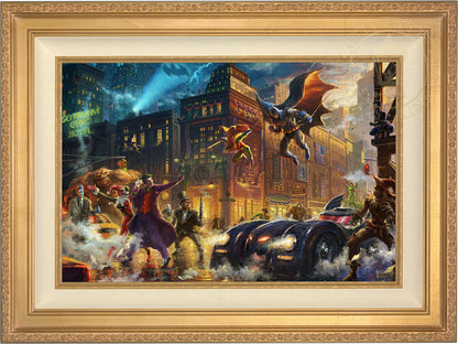 The Dark Knight™ Saves Gotham City™ - Framed Limited Edition Canvas (SN - Standard Number) - 27.5" x 36.5"