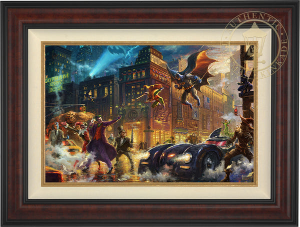 The Dark Knight™ Saves Gotham City™ - Framed Limited Edition Canvas (SN - Standard Number) - 27.5" x 36.5"