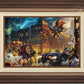 The Dark Knight™ Saves Gotham City™ - Framed Limited Edition Canvas (SN - Standard Number) - 27.5" x 36.5"