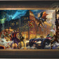 The Dark Knight™ Saves Gotham City™ - Framed Limited Edition Canvas (SN - Standard Number) - 27.5" x 36.5"