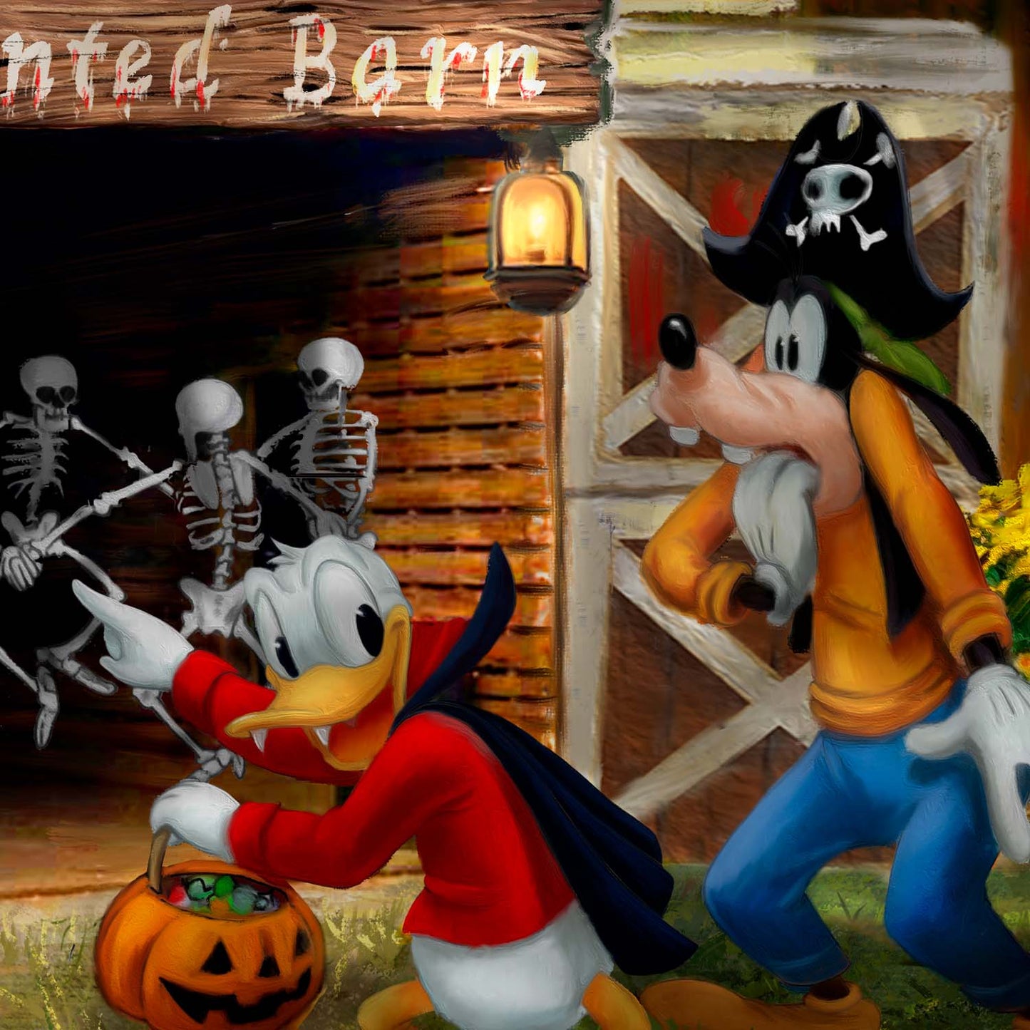 Disney Mickey and Minnie Pumpkin Festival - Limited Edition Canvas (PP - Publisher Proof) - 28" x 37"