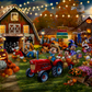 Disney Mickey and Minnie Pumpkin Festival - Limited Edition Canvas (PP - Publisher Proof) - 28" x 37"