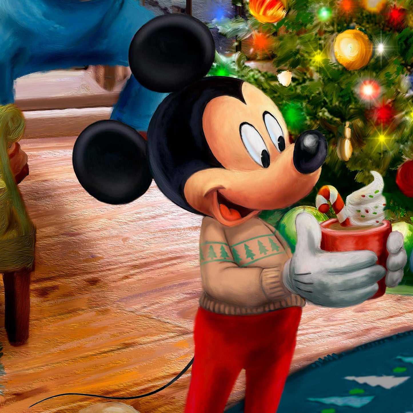 Disney Mickey and Minnie Trimming the Tree - Limited Edition Canvas (PP - Publisher Proof) - 28" x 37"