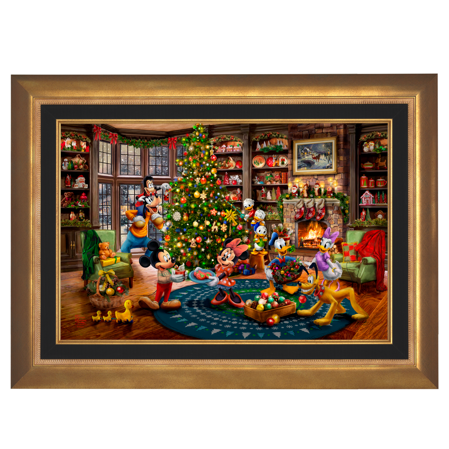 Disney Mickey and Minnie Trimming the Tree - Limited Edition Canvas (PP - Publisher Proof) - 28" x 37"