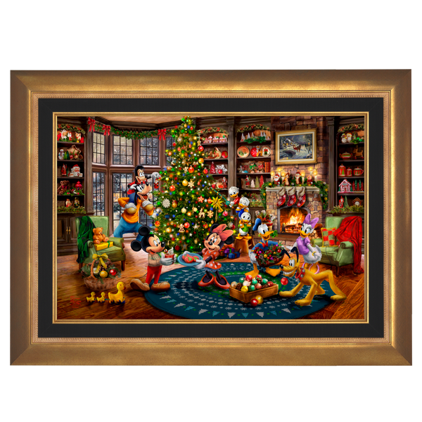 Disney Mickey and Minnie Trimming the Tree - Limited Edition Canvas (PP - Publisher Proof) - 28" x 37"