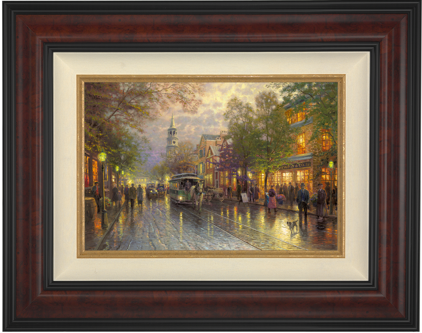 Evening on the Avenue - Framed Limited Edition Canvas (PP - Publisher Proof) - 34" x 46"
