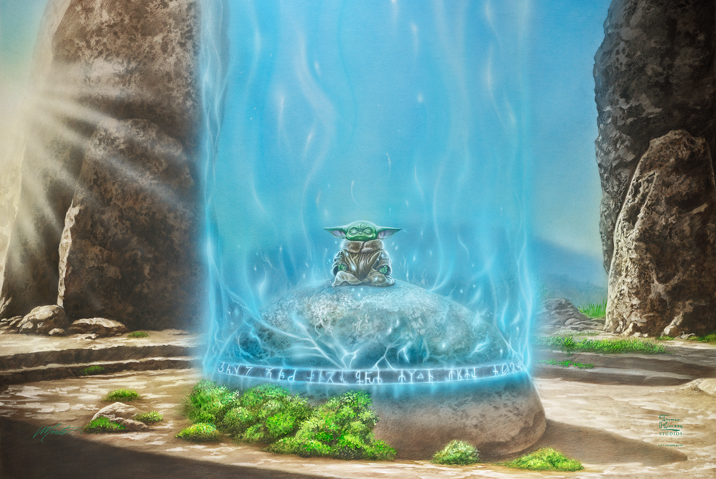 The Mandalorian™ A Force Within - 19.5" x 23.5" Brushstroke Vignette (Satin Black Frame)