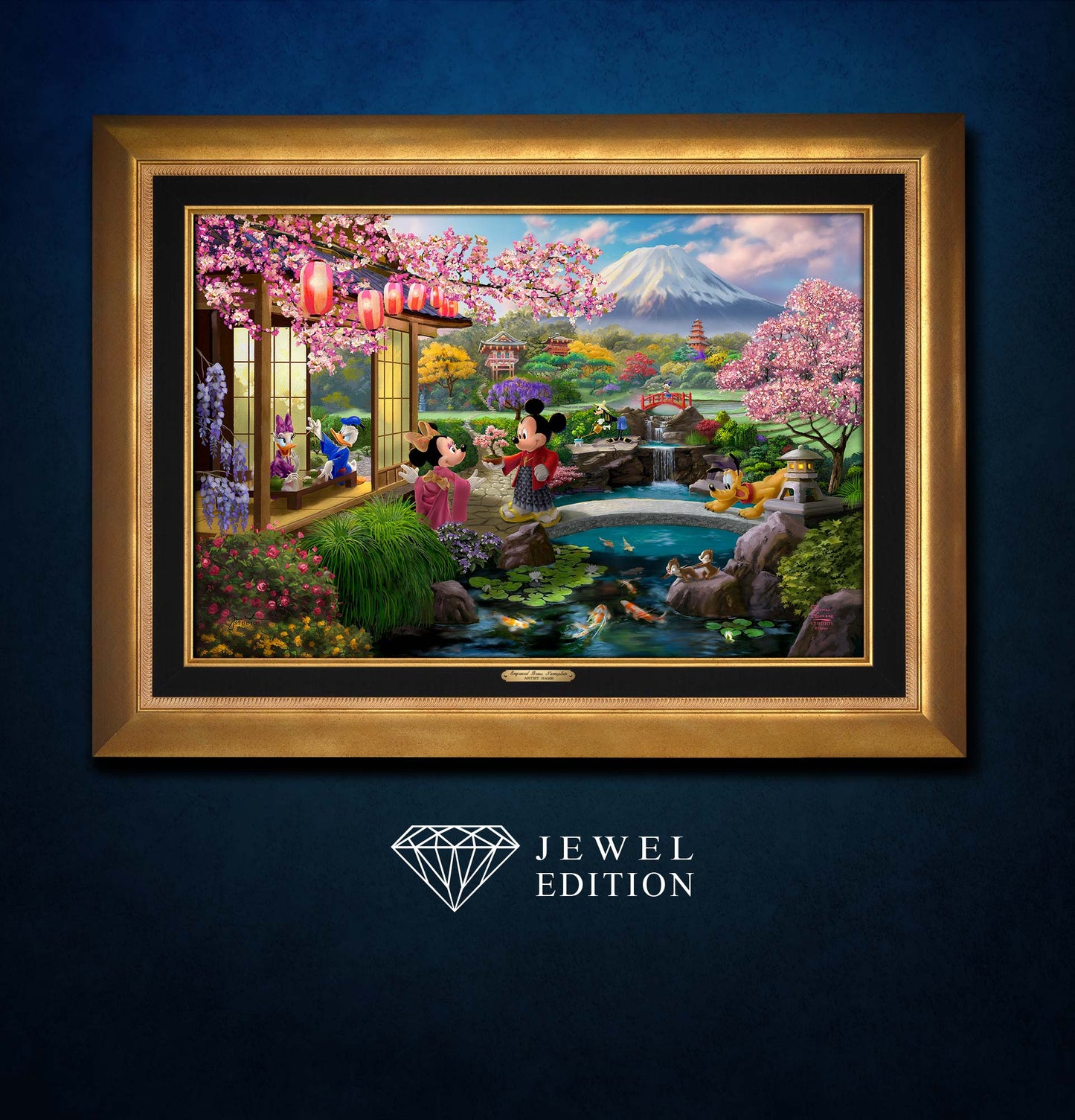 Disney Mickey and Minnie in Japan - Framed Limited Edition Canvas (JE - Jewel Edition) - 28.5" x 37.5"