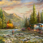 Living the Dream Airstream® I - Framed Limited Edition Canvas (SN - Standard Numbered) - 34.5" x 46.5"