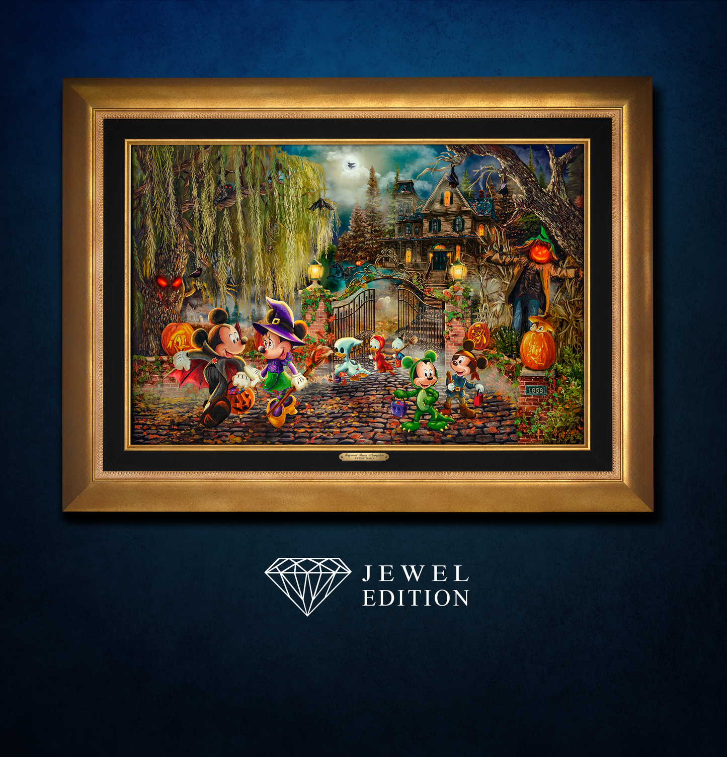 Disney Mickey & Minnie Halloween Fun - Framed Limited Edition Canvas (JE - Jewel Edition) - 28.5" x 37.5"