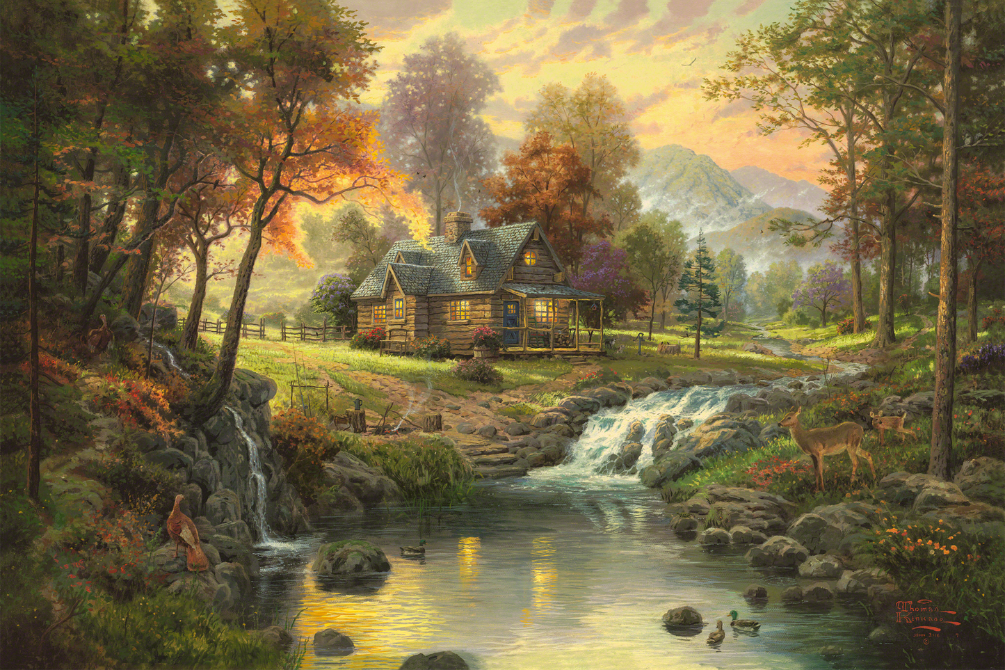 Mountain Retreat - Framed Limited Edition Canvas (SN - Standard Numbered) - 38.5" x 52.5"