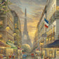 Paris Cafe - Framed Limited Edition Canvas (SN - Standard Numbered) - 34.5" x 46.5"