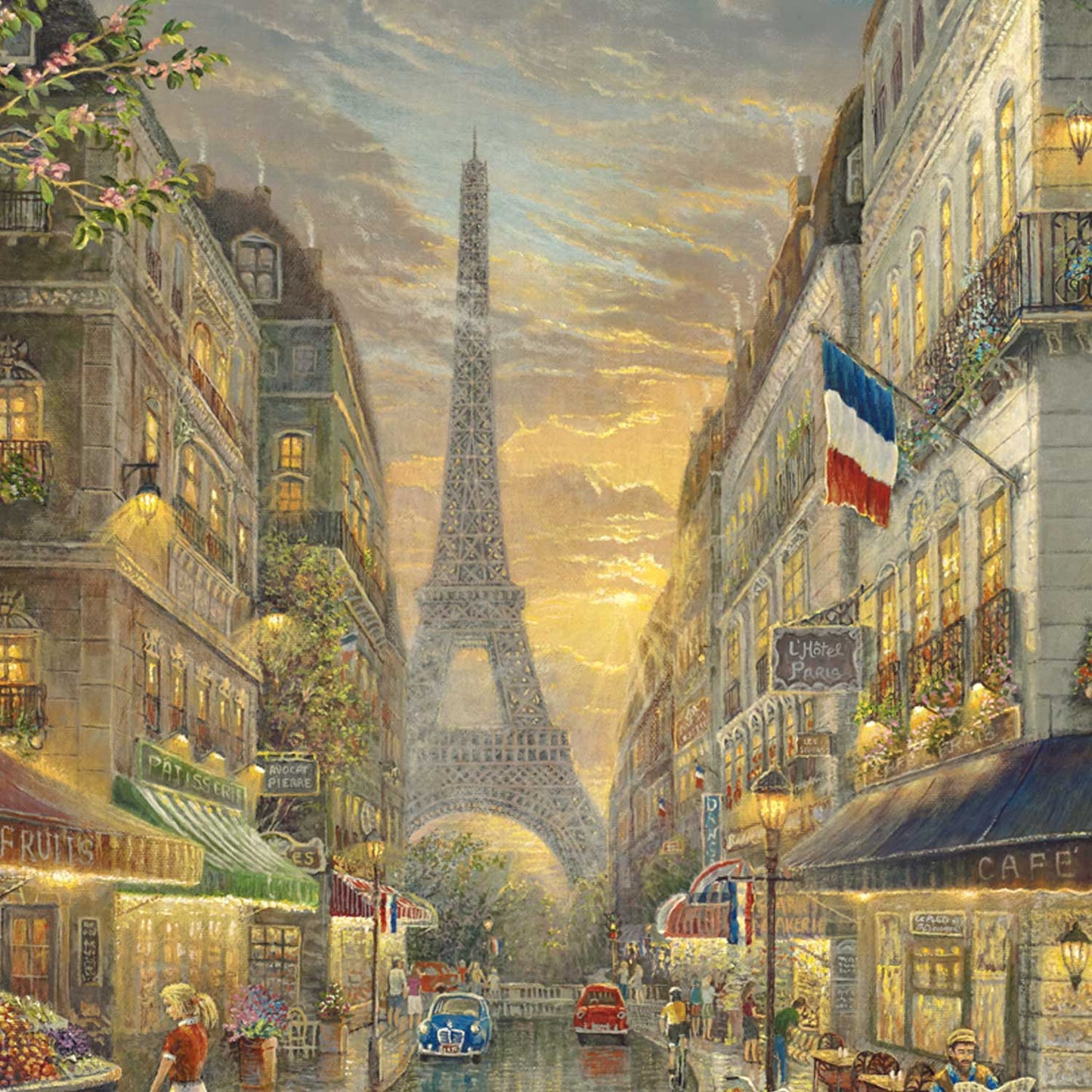 Paris Cafe - Framed Limited Edition Canvas (SN - Standard Numbered) - 34.5" x 46.5"