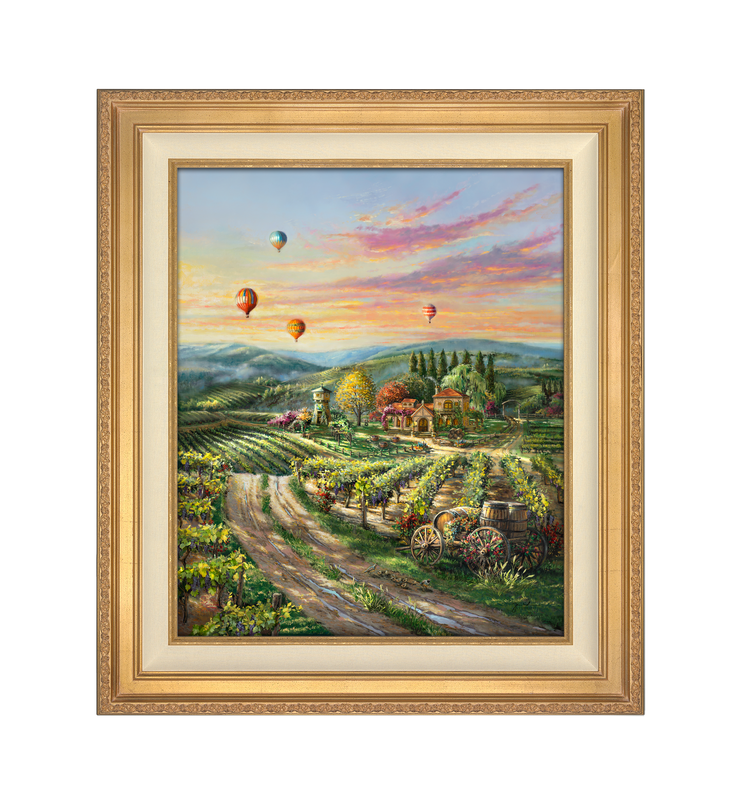 Peaceful Valley Vineyard - Framed Limited Edition Canvas (AP - Artist Proof) - 42 x 50"