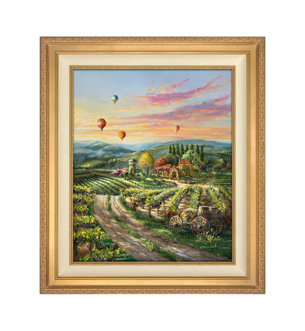 Peaceful Valley Vineyard - Framed Limited Edition Canvas (AP - Artist Proof) - 42 x 50"