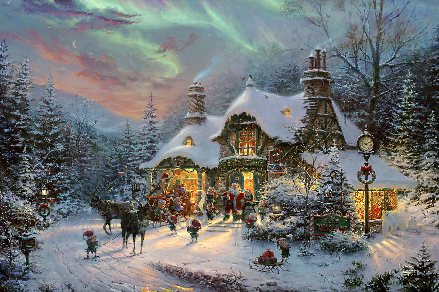 Santa's Night Before Christmas - Framed Limited Edition Canvas (EE - Estate Edition) - 27.5" x 36.5"