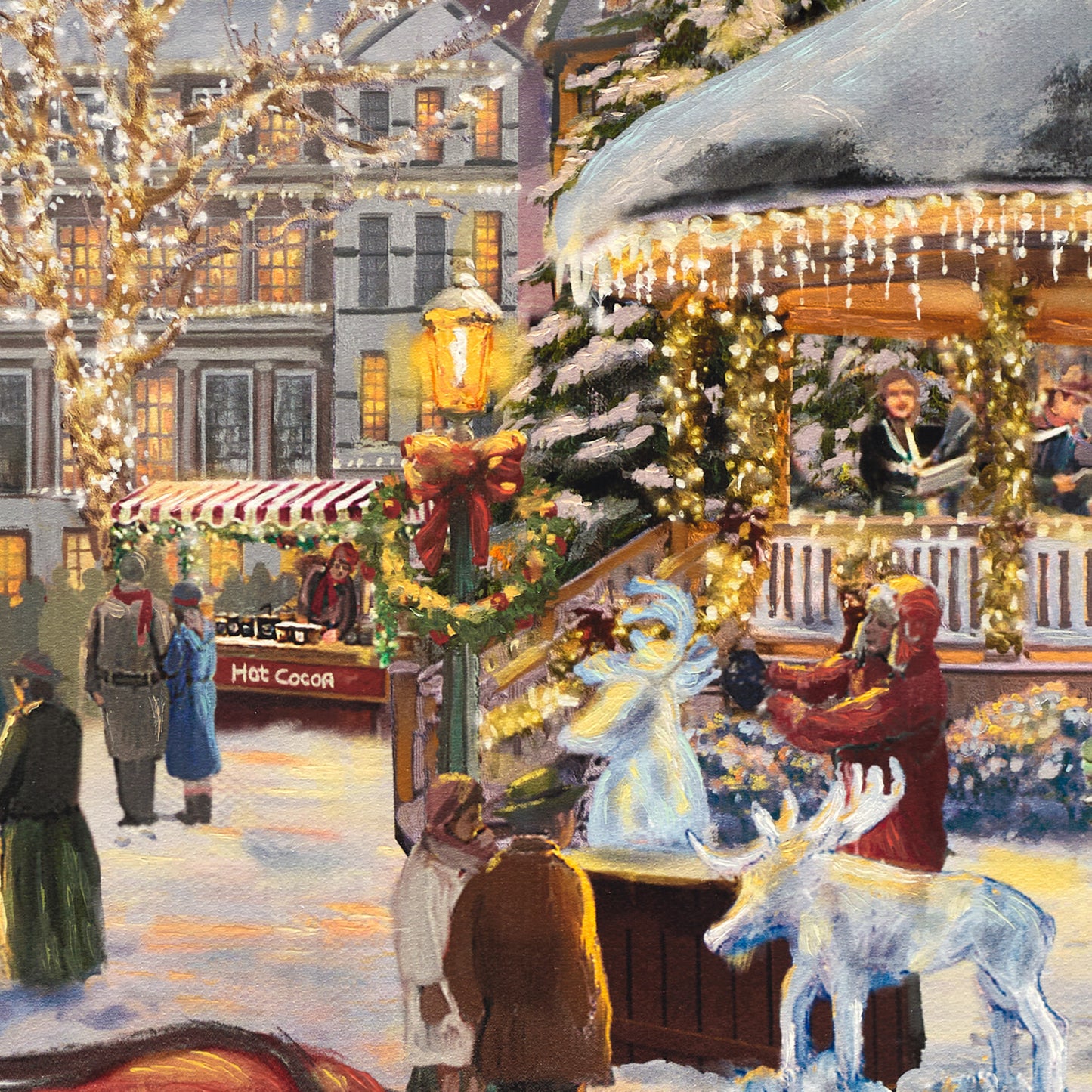 The Christmas Festival - Framed Limited Edition Canvas (EE - Estate Edition) - 27.5" x 36.5"