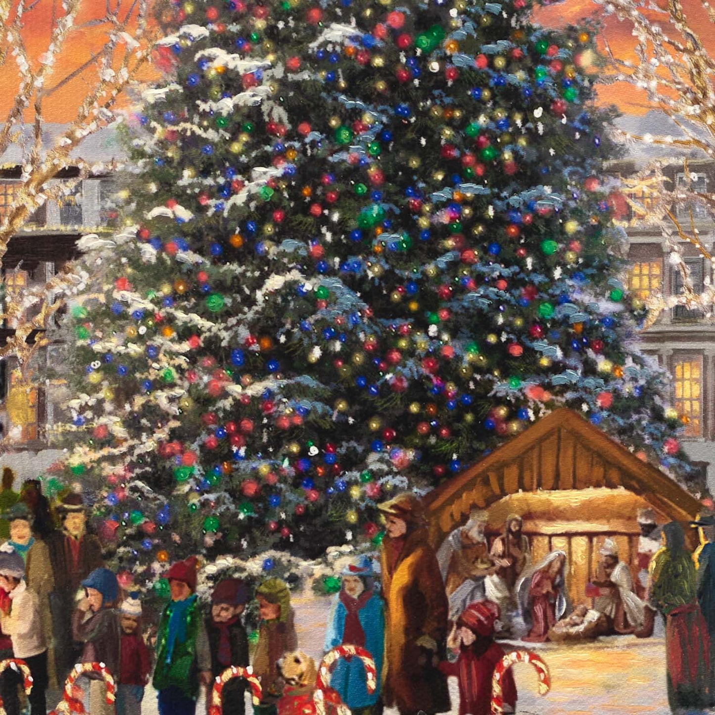 The Christmas Festival - Framed Limited Edition Canvas (EE - Estate Edition) - 27.5" x 36.5"