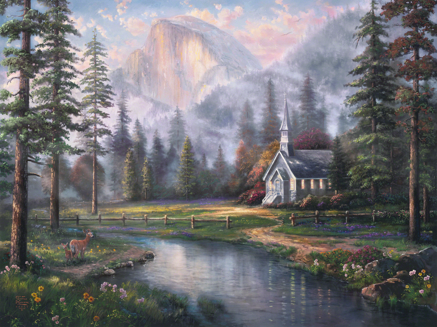 Valley Chapel - Framed Limited Edition Canvas (SN - Standard Numbered) - 35.5" x 44"