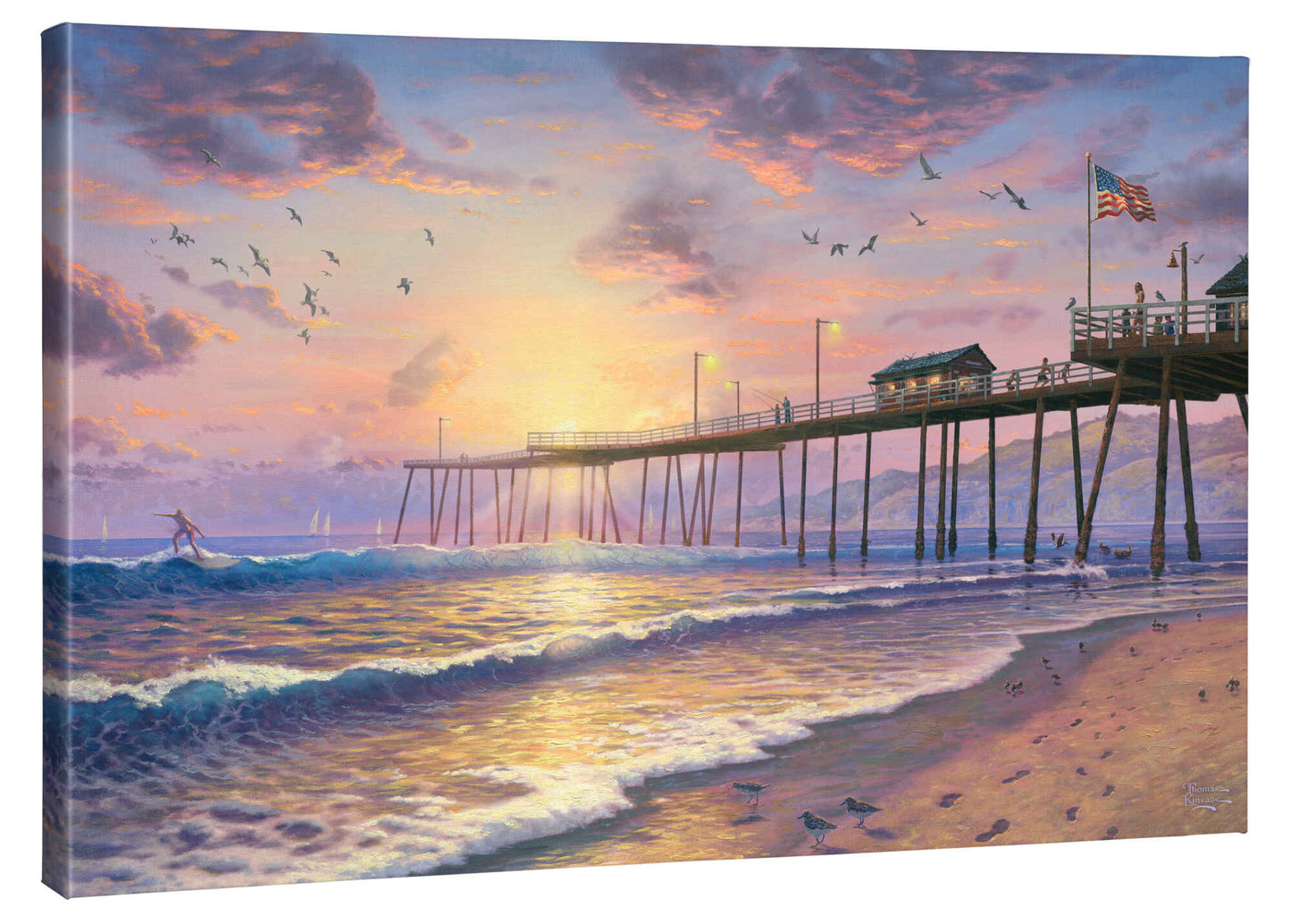 Footprints in the Sand - 24" x 36" Gallery Wrapped Canvas