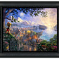Pinocchio Wishes Upon a Star - 19.5" x 23.5" Disney Vignette (Satin Black Frame)