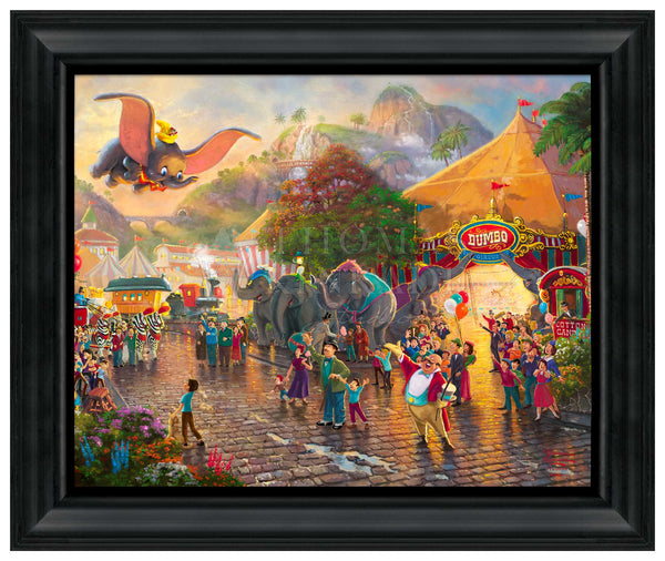 Dumbo - 19.5" x 23.5" Disney Vignette (Satin Black Frame)