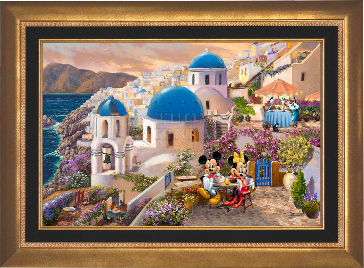 Disney Mickey and Minnie in Greece - Framed Limited Edition Canvas (PP - Publisher Proof) - 28" x 37"