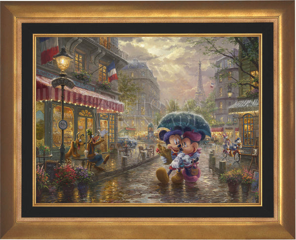 Mickey and Minnie in Paris - Framed Limited Edition Canvas (PP - Publisher Proof) - 28"x 34"