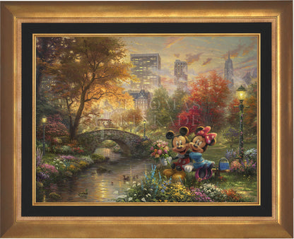 Mickey and Minnie Sweetheart Central Park - Framed Limited Edition Canvas (PP - Publisher Proof) - 28" x 34"