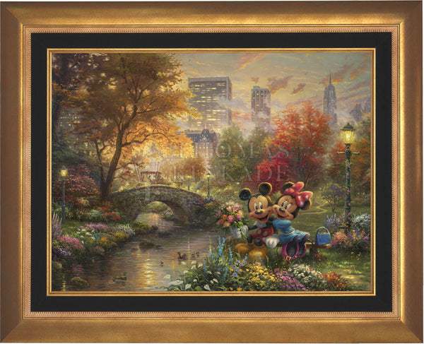 Mickey and Minnie Sweetheart Central Park - Framed Limited Edition Canvas (PP - Publisher Proof) - 28" x 34"