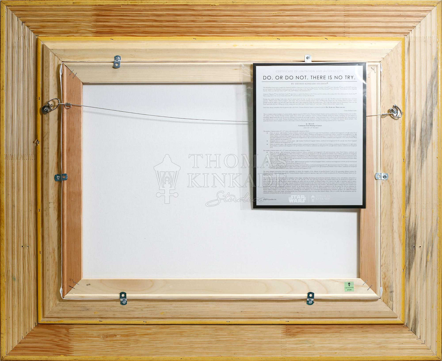 Do. Or do not. There is no try. - Framed Limited Edition Canvas (SN - Standard Numbered) - 27.5" x 36.5"