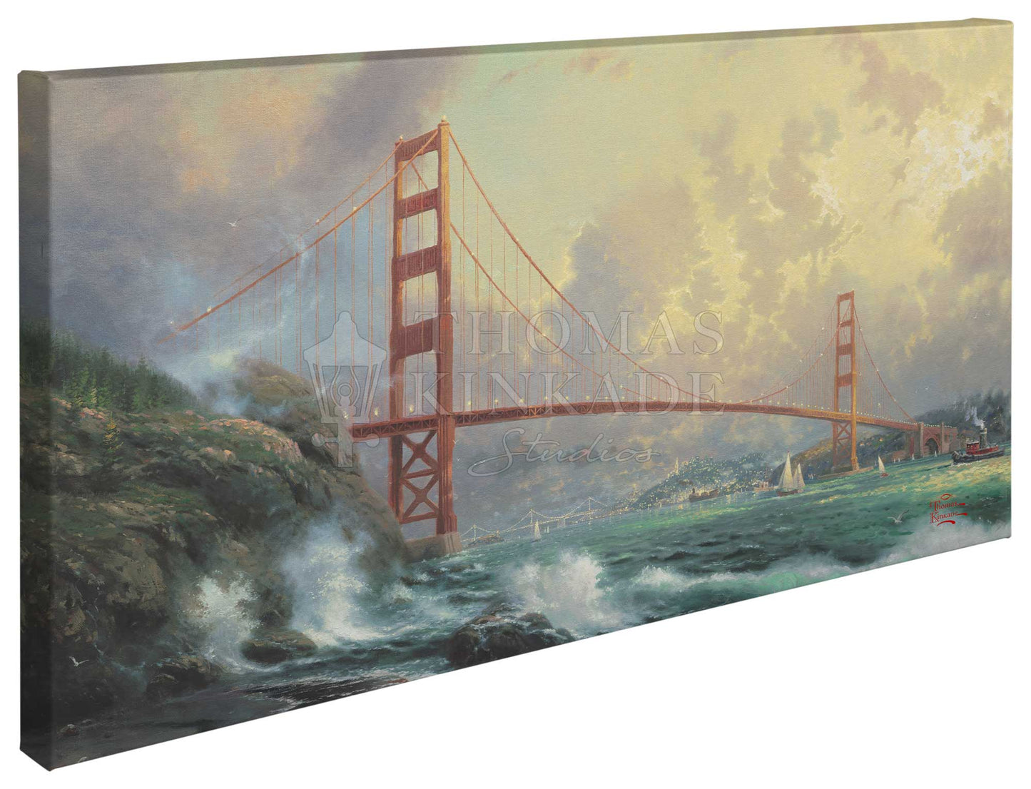 San Francisco, Golden Gate Bridge - 16" x 31" Gallery Wrapped Canvas