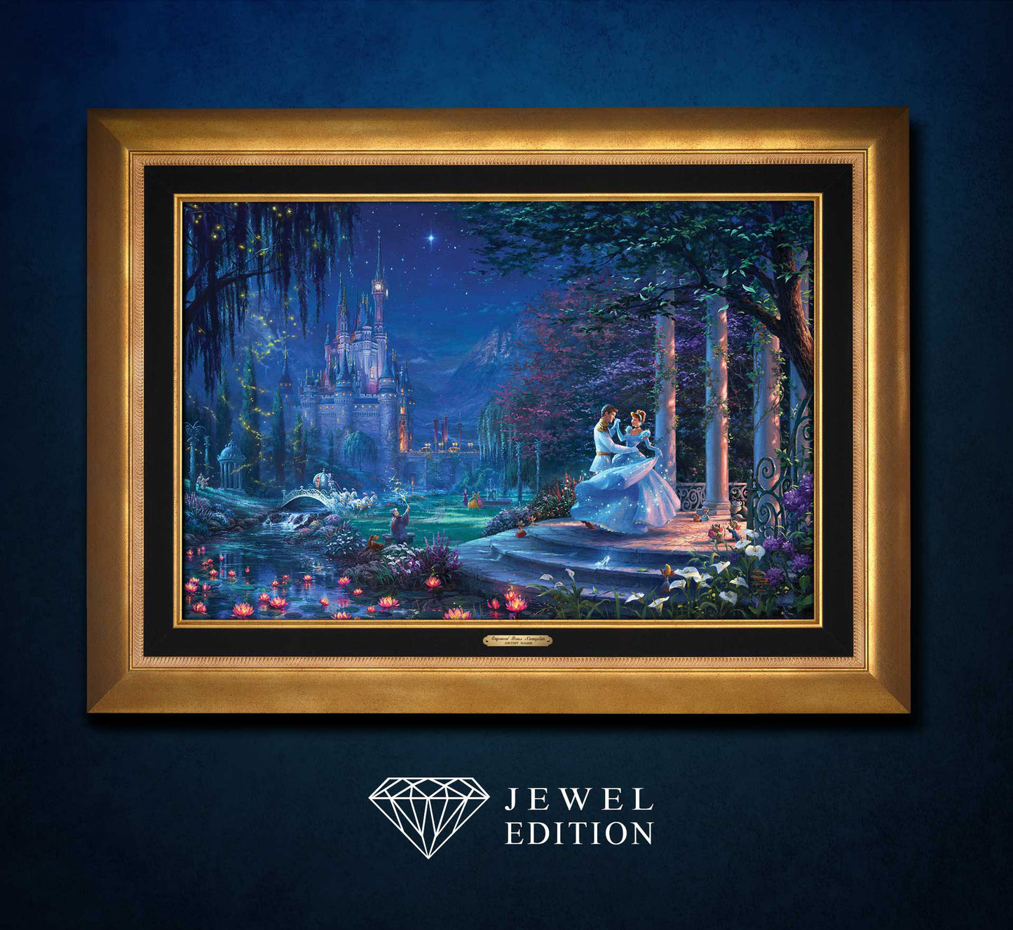 Disney Cinderella Dancing in the Starlight - Framed Limited Edition Canvas (JE - Jewel Edition) - 34" x 46"