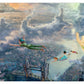 Tinker Bell and Peter Pan Fly to Neverland - 16" x 31" Gallery Wrapped Canvas