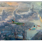 Tinker Bell and Peter Pan Fly to Neverland - 16" x 31" Gallery Wrapped Canvas